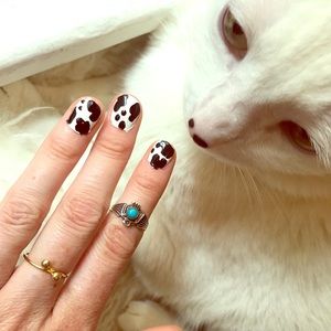 Sterling silver Thunderbird turquoise ring size 4